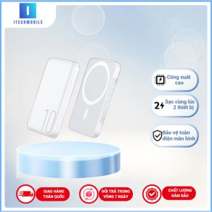 Pin sạc dự phòng không dây wireless sạc nhanh 10000mAh Remax RPP-65- hỗ trợ PD 20W (4 màu)